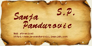 Sanja Pandurović vizit kartica